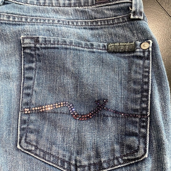 7 for all mankind purple rhinestone jeans💜 - Picture 5 of 7